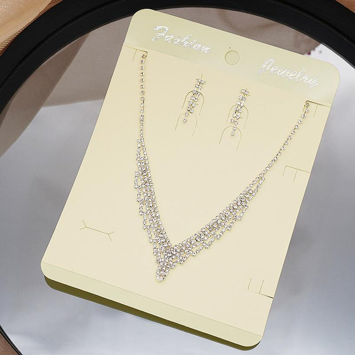 Simple and Fashionable Female Jewelry Necklace Earring Set