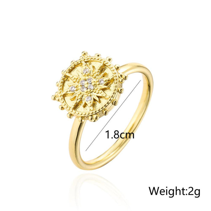 New Simple Personality Gold Ladies Ring