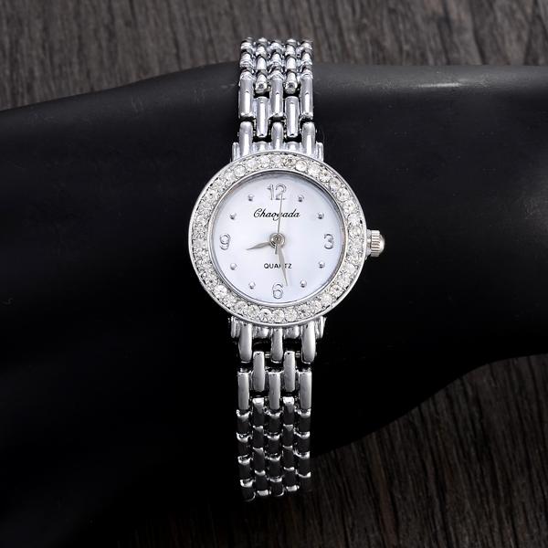 Women Rhinestone Quartz Watches Stainless Steel Wristwatches