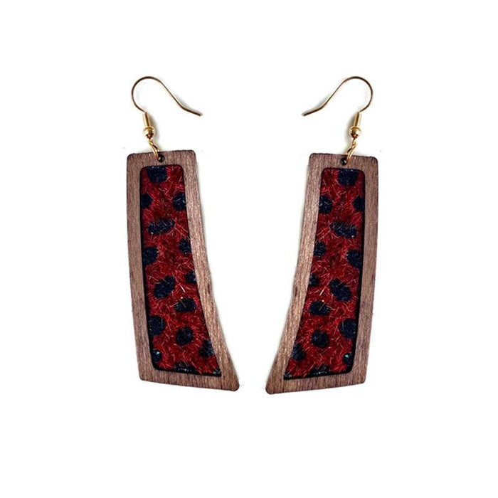 Simple Leopard Print Western Leather Women's Earrings