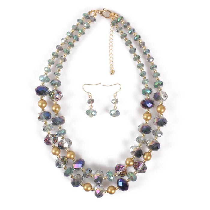 Women's Jewelry Retro Style Simple Crystal Multi-layer Necklace Accessories