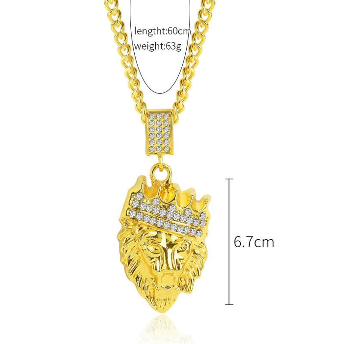 Punk Hip-hop Letter Full Diamond Necklace