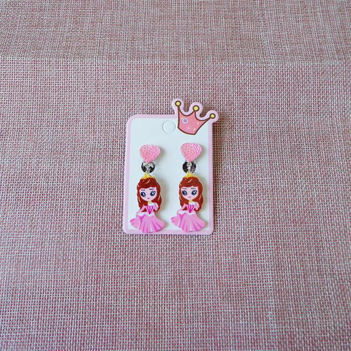 Children's Ear Clip Princess Earrings Cartoon Earrings Jewelry