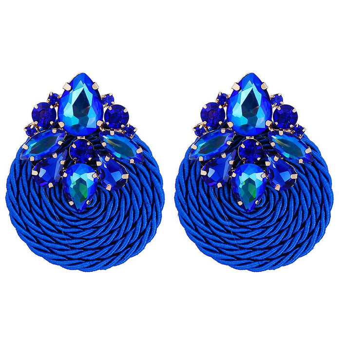 New fashion personalized hand woven women's Round Earrings