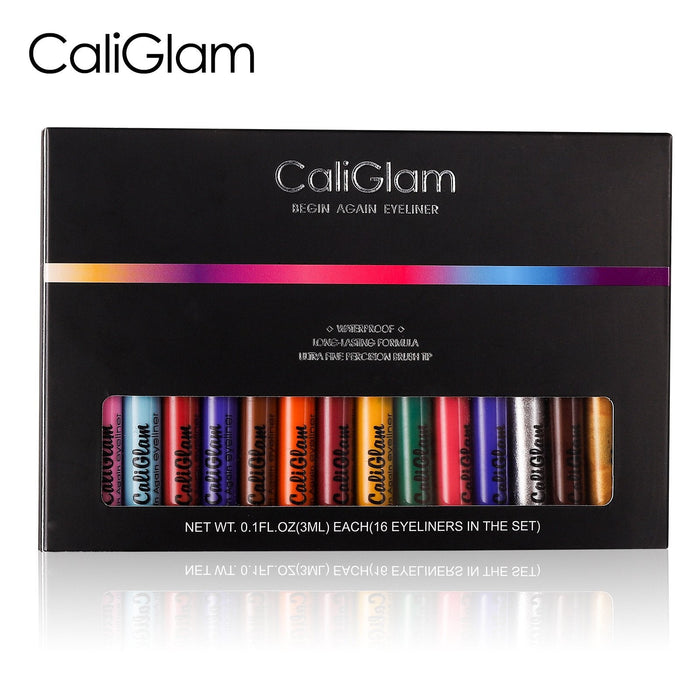 16 colour Eyeliner Pen set is not waterproof and durable.