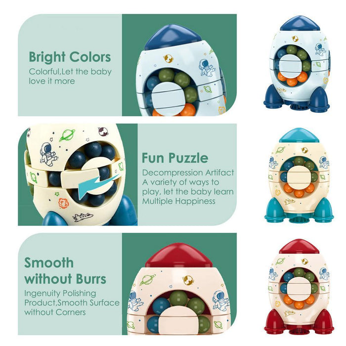 Rocket fingertip gyro decompression toy intelligence beads magic beans finger gyro