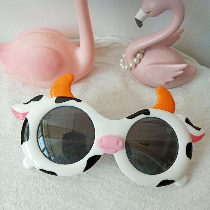 Children's Cartoon Cow  Silicone Polarized Sunglasses