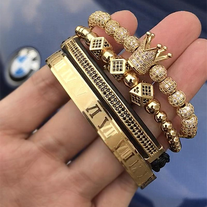 Roman Royal Crown Charm Bracele