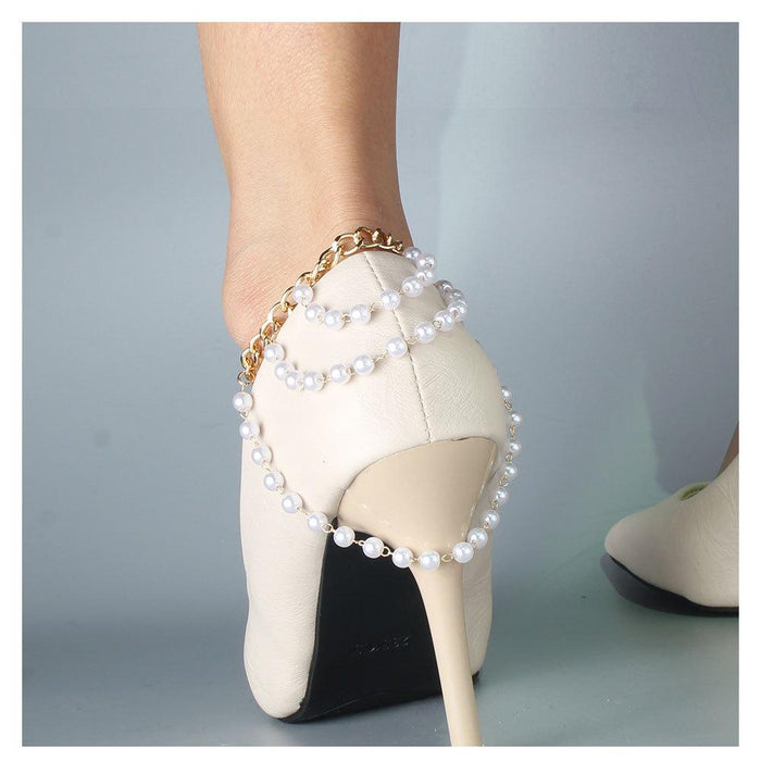 New Fashion Temperament Pearl Multi-layer Foot Decoration Sexy Anklet