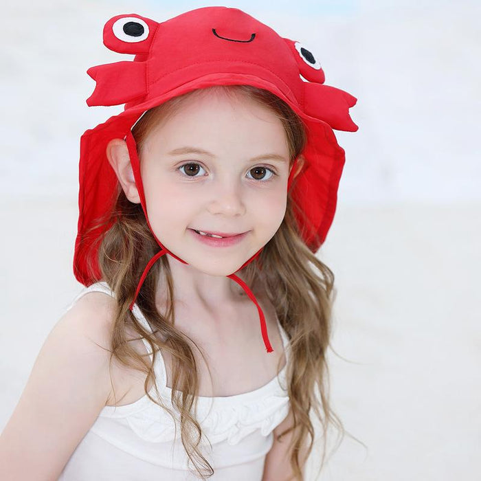 Children's Uv50 + Summer Sunscreen Cartoon Shawl Hat