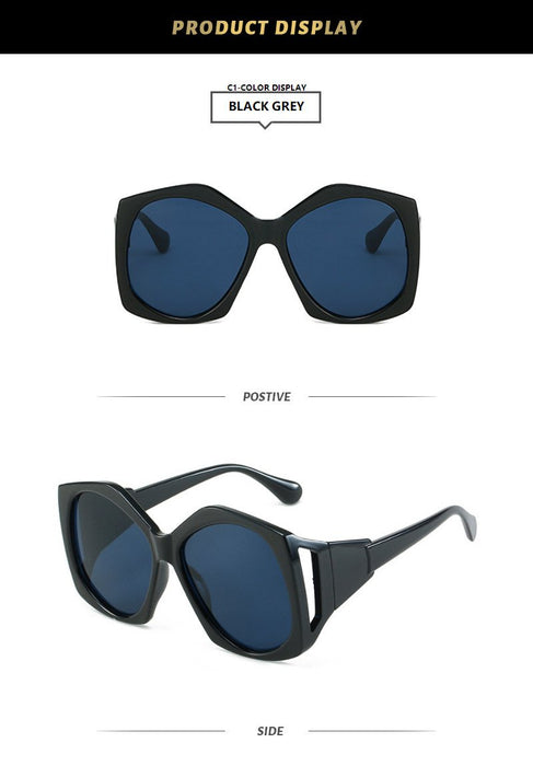 Large frame irregular Sunglasses
