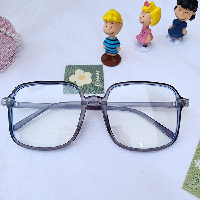 Blue Light Proof Square Eye Protection Large Frame Glasses