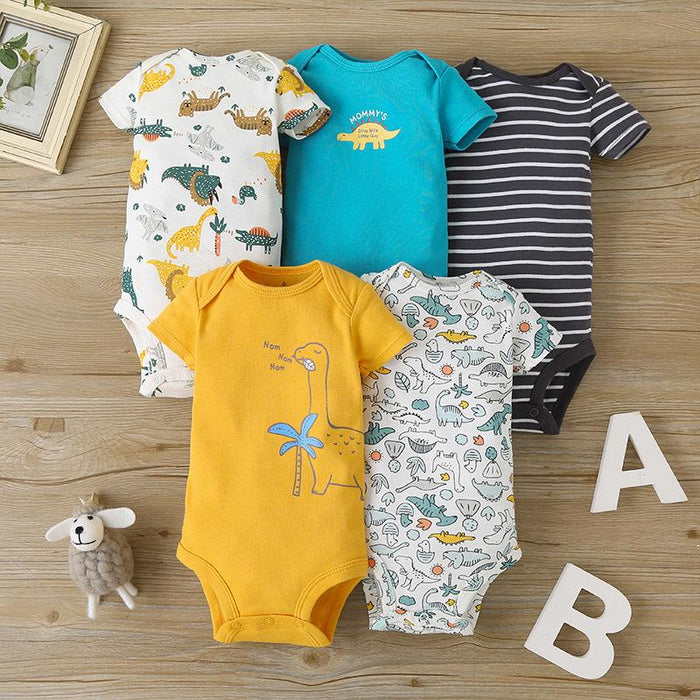 5pc Pack Cartoon Baby Summer Jumpsuit