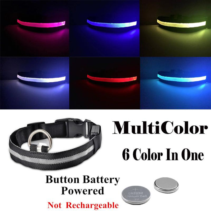 Pet Dog LED USB Rechargeable Collar