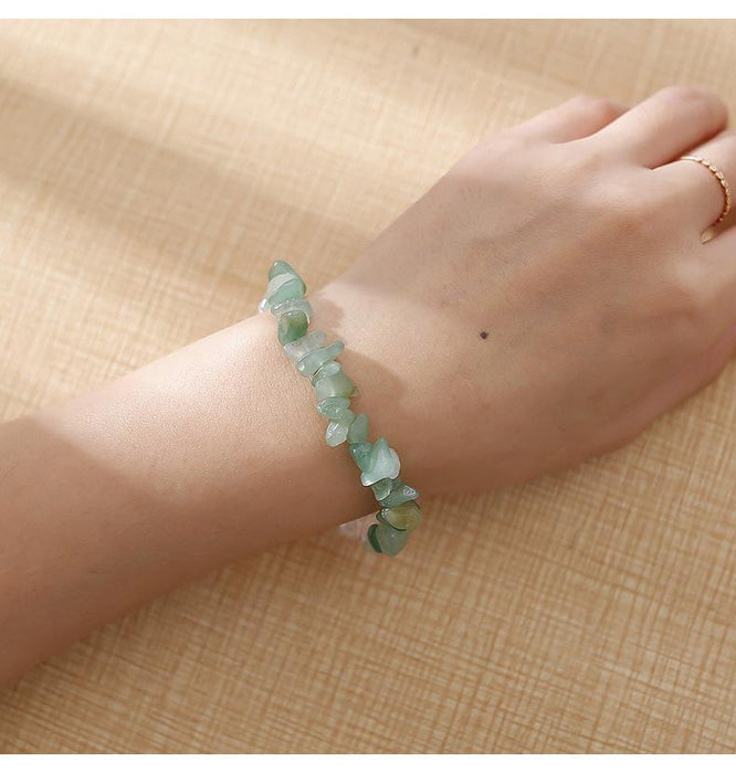 Natural Stone Beaded Crystal Bracelet