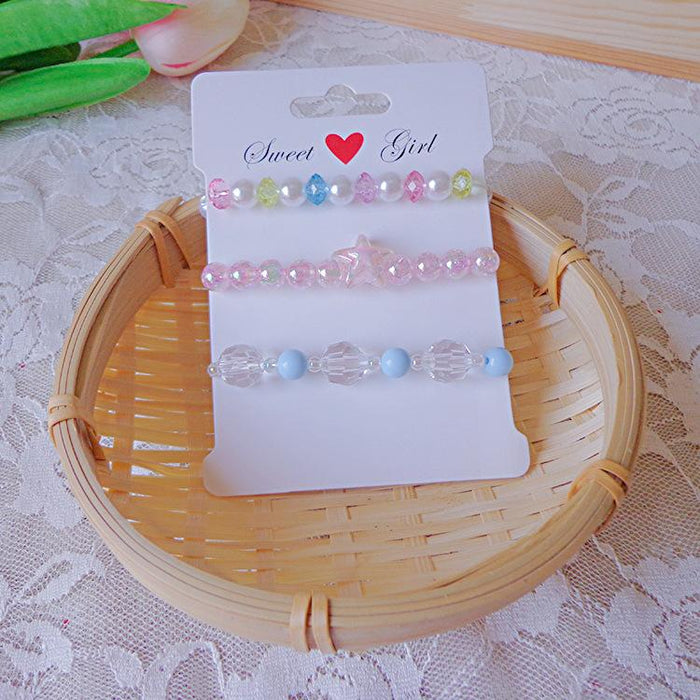 Children's Bracelet Set Beaded Princess Jewelry