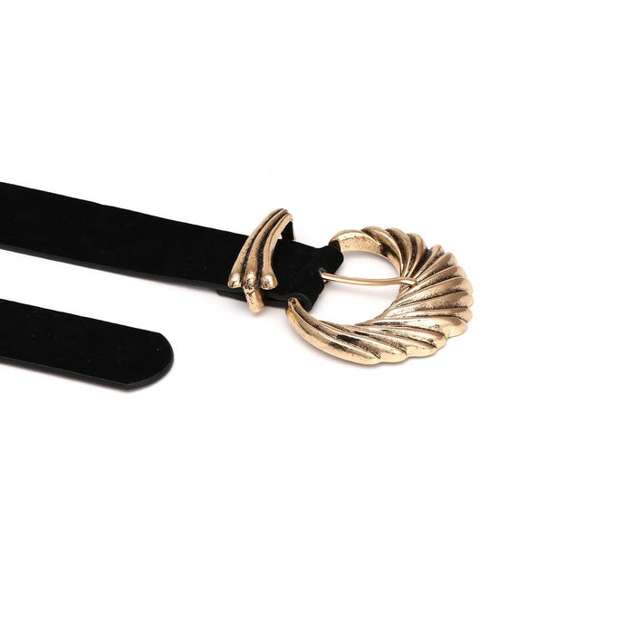 Women's Three-dimensional Pattern Flower Shaped Belt Waist Alloy Belt