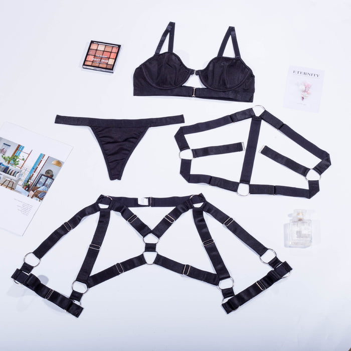 Women's Sexy Lingerie Buckle Patchwork Underwear