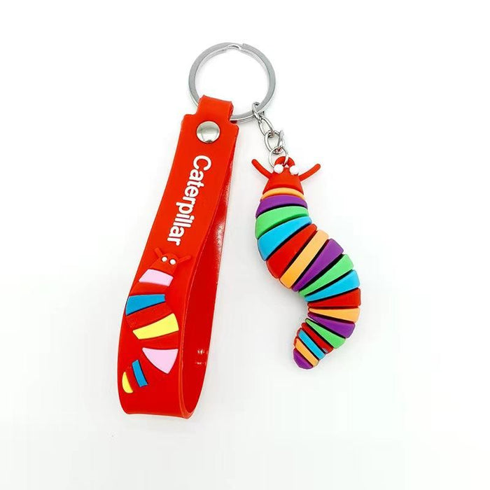 Caterpillar Cartoon Keychain