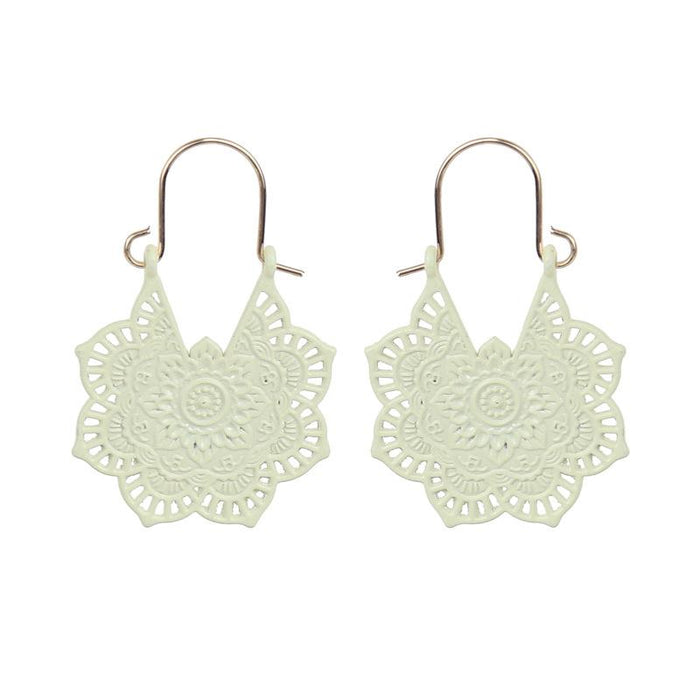 Simple Color Rose Candy Color Geometric U-shaped Earrings Female