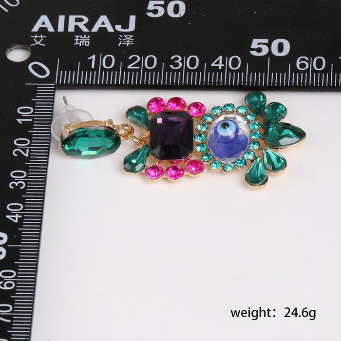 New Fashion Female Earrings and Eye Accessories Inlaid Rhinestone