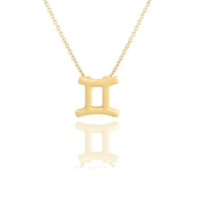 Twelve Constellations Necklace Collarbone Chain Pendant Card Short Necklace