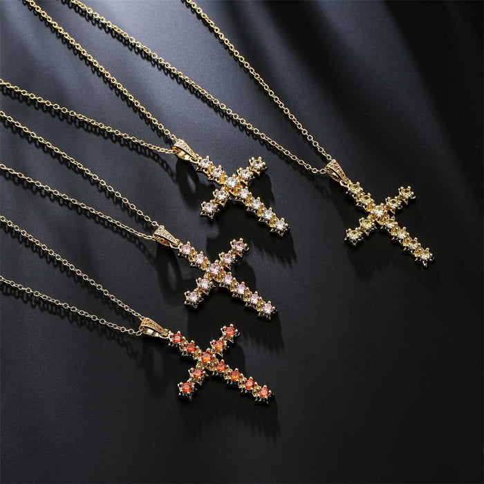 New Personalized Five Pointed Star Cross Pendant Necklace