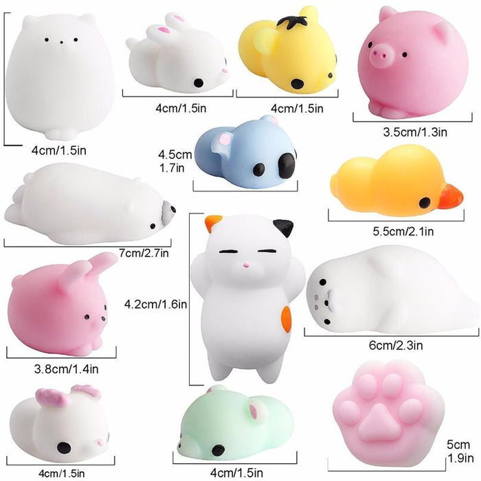 Kawaii Mochi Squishy Pack Animal Antistress Ball Squeeze Toys