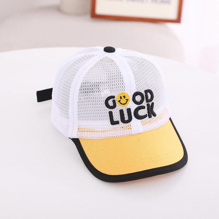 Summer GOOD Smiley Kids Mesh Sunshade Mesh Cap