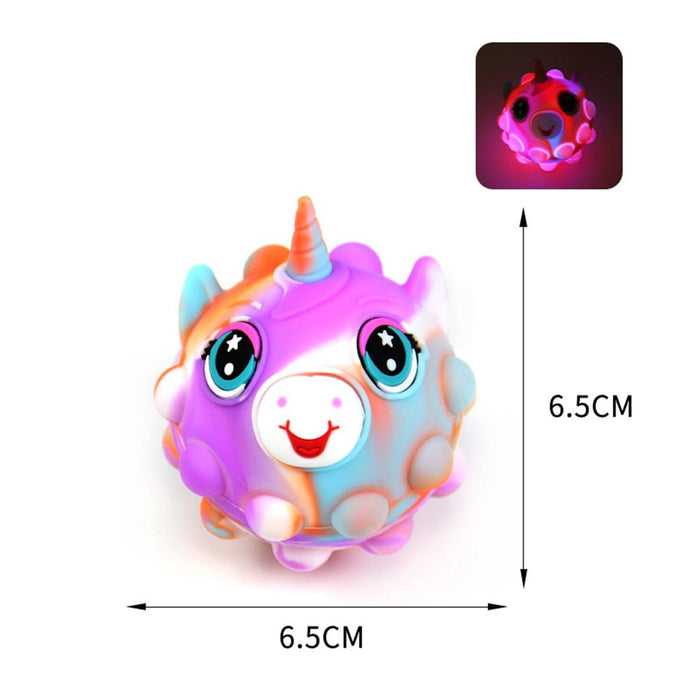 New 3D Glowing Fidget Toy Stress Resistant Unicorn Ball