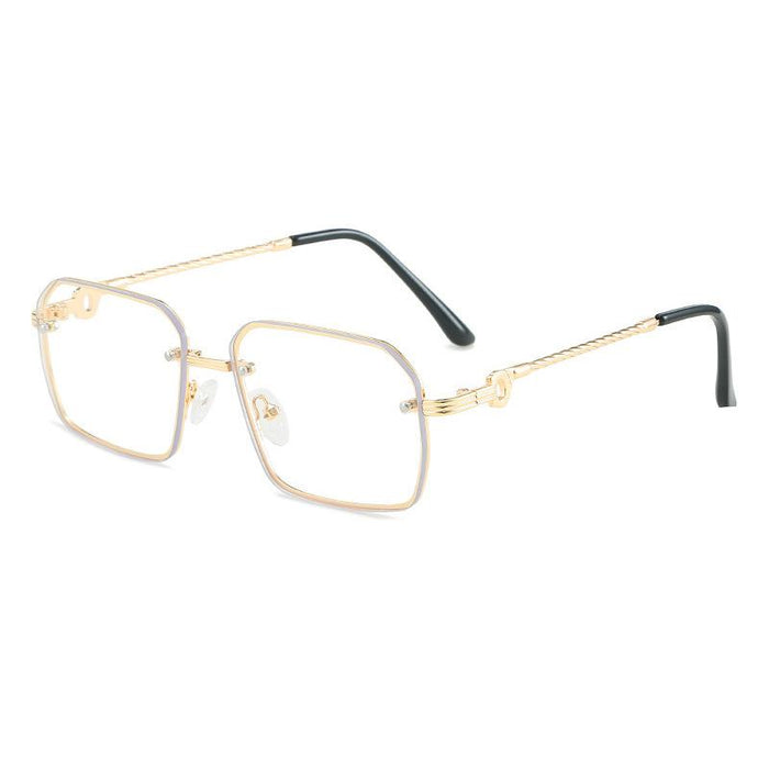 Square small frame Vintage Metal Sunglasses