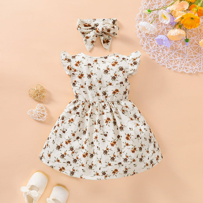 Ruffle print dress