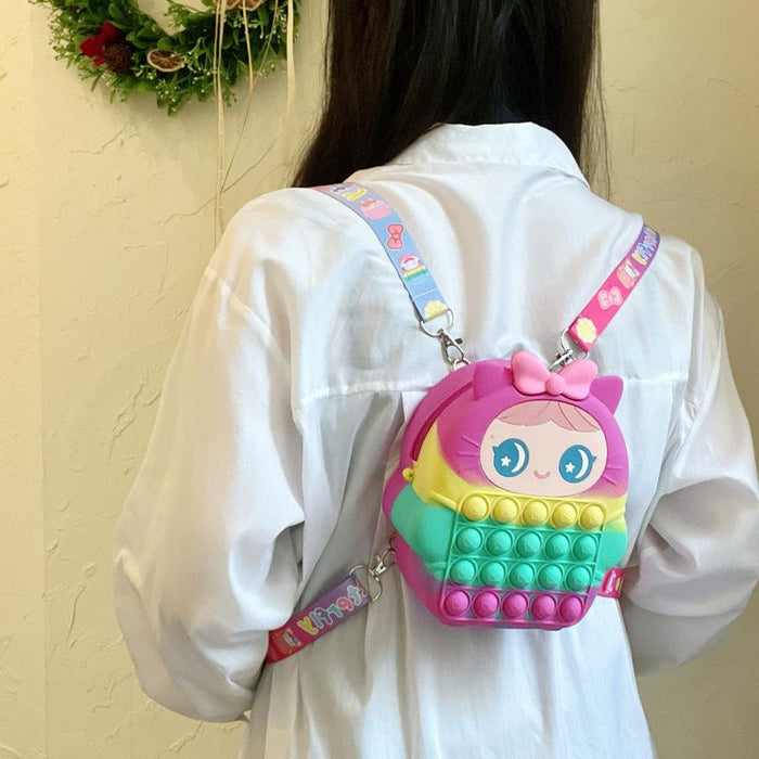 Backpack children's school bag shoulder silicone toys