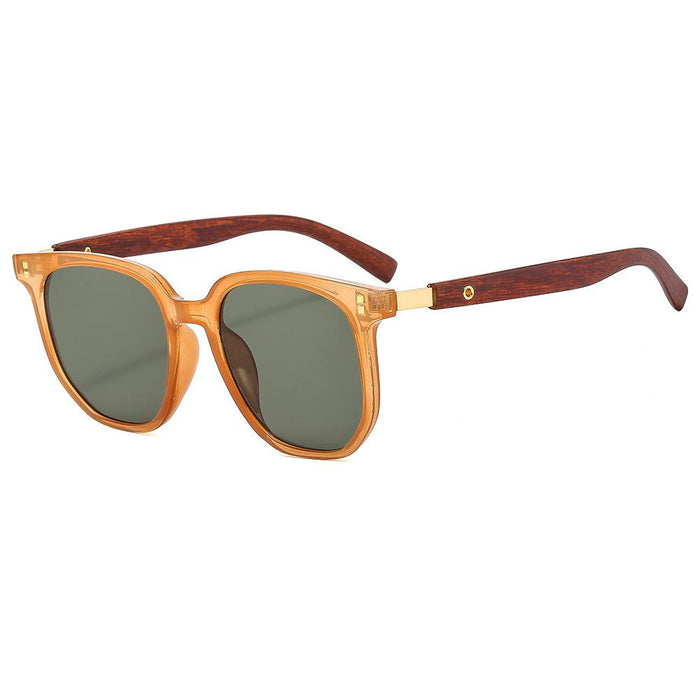 Square meter nail wood grain light luxury Sunglasses