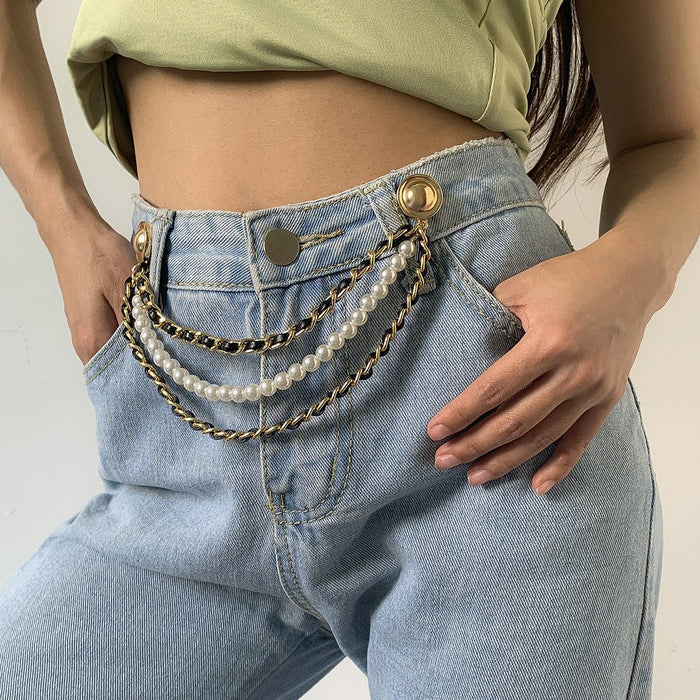 New Flannel Waist Chain Vintage Personality Body Chain