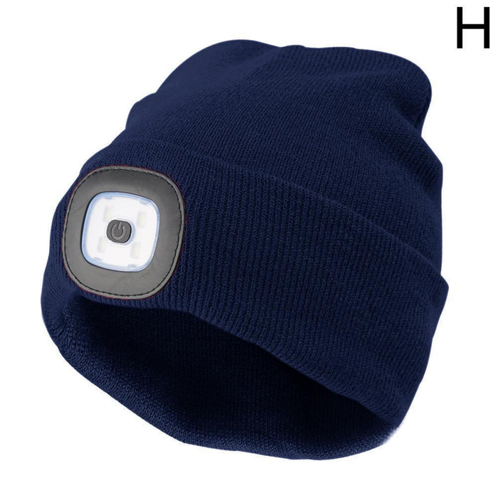 Rechargeable Usb Led Light Keep Warm Beanie