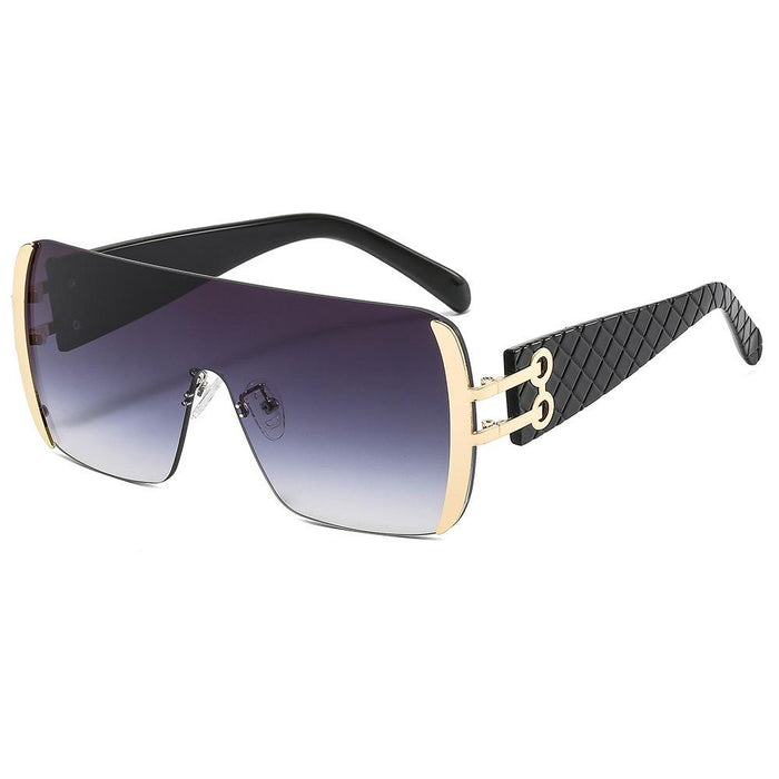 Metal conjoined Sunglasses gradient UV protection