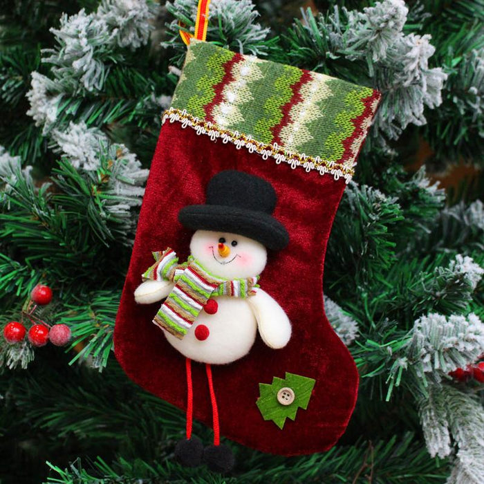 Christmas Tree Decorations Socks Gift Bag