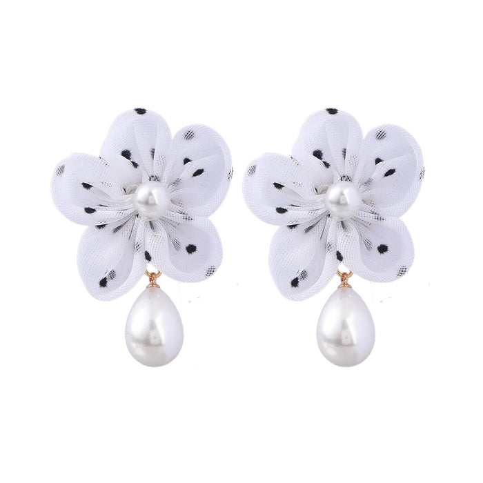 Bohemian Lace Flower Woven Bead Earrings