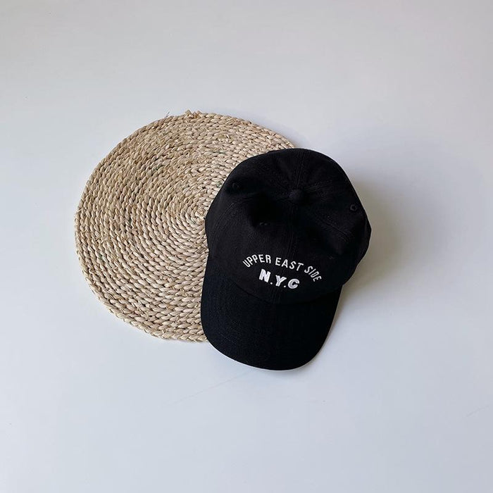 Parent-child Soft Top Embroidered Alphabet Visor Baseball Cap