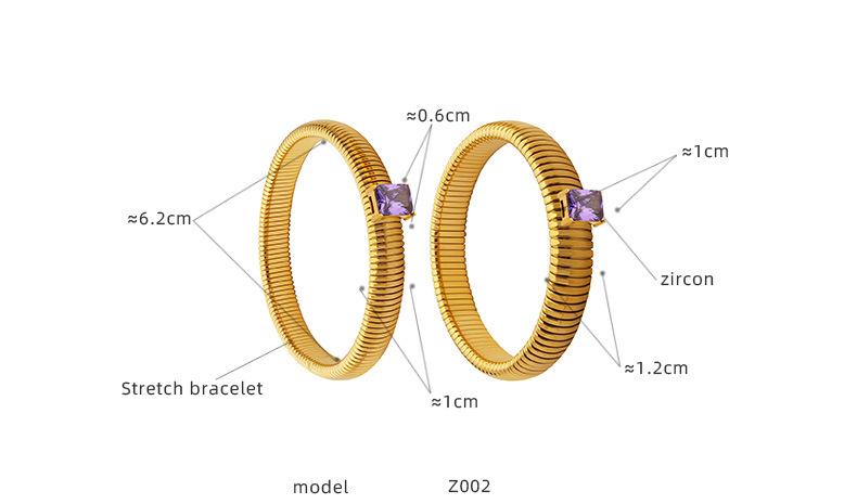 High Level 316L Stainless Steel Zircon Elastic Bracelet