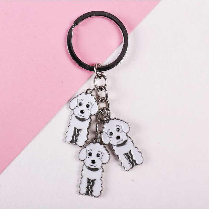 Creative Cartoon Pet Dog Car Key Ring Keychain