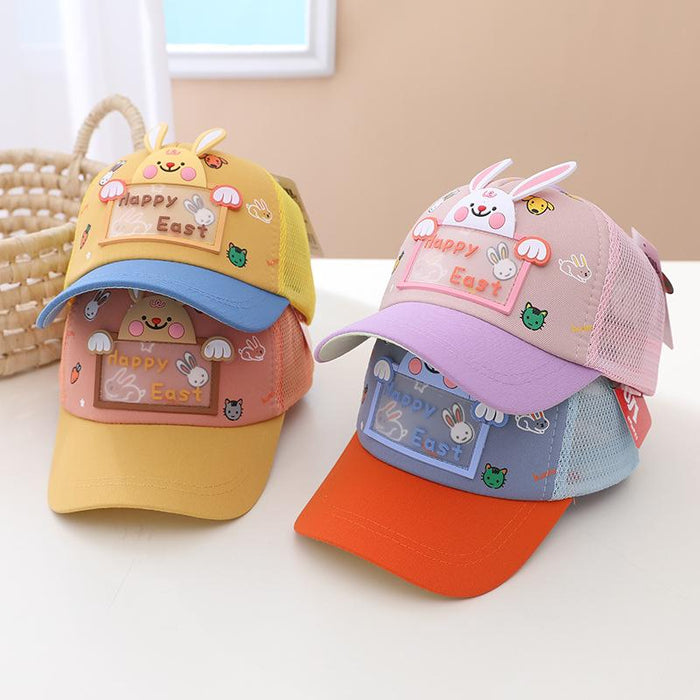Summer Cute Bunny Children's Sunshade Net Hat