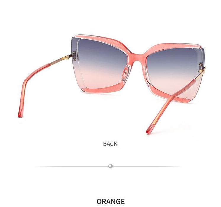 New Female Butterfly Large Frame Sunglasses