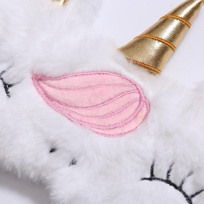 Cartoon Plush Blackout Unicorn Eye Patch Eye Mask