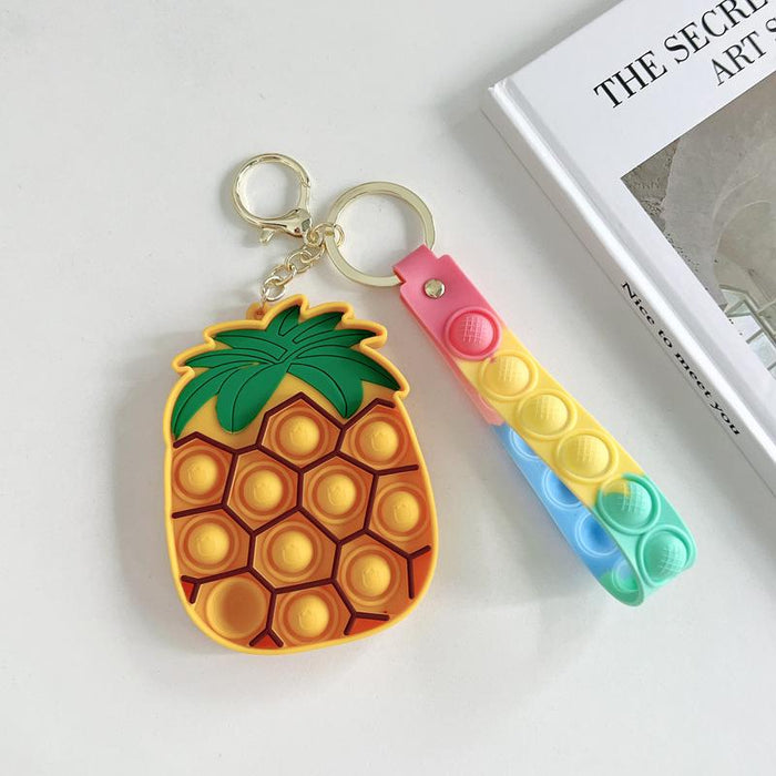 Silicone Waterproof Fruit Decompression Toy Pendant Ornament