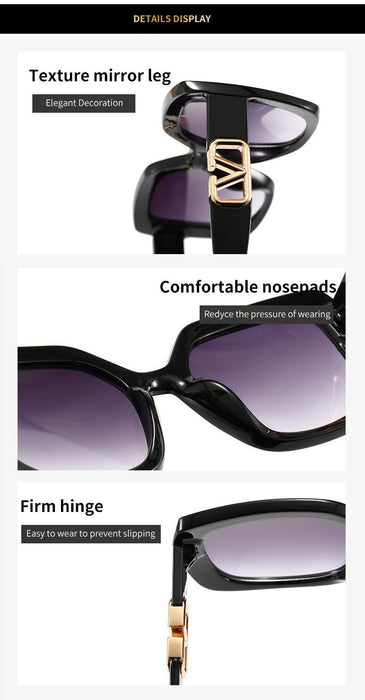 Box fashion sunglasses large frame sunglasses