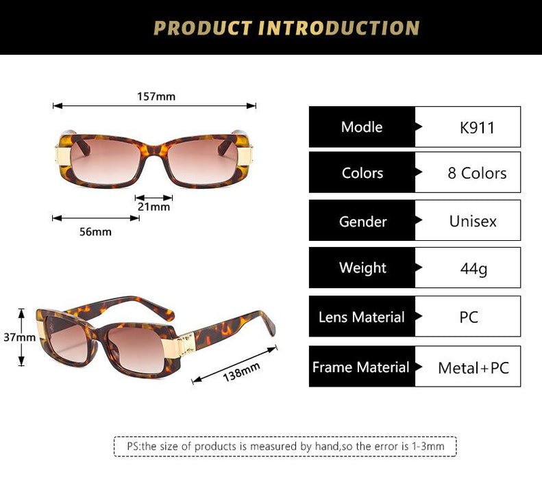 Modern retro square Sunglasses