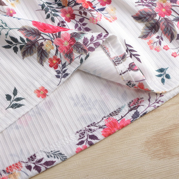 Pit stripe solid color small fly sleeve stitched cardigan girl's dress