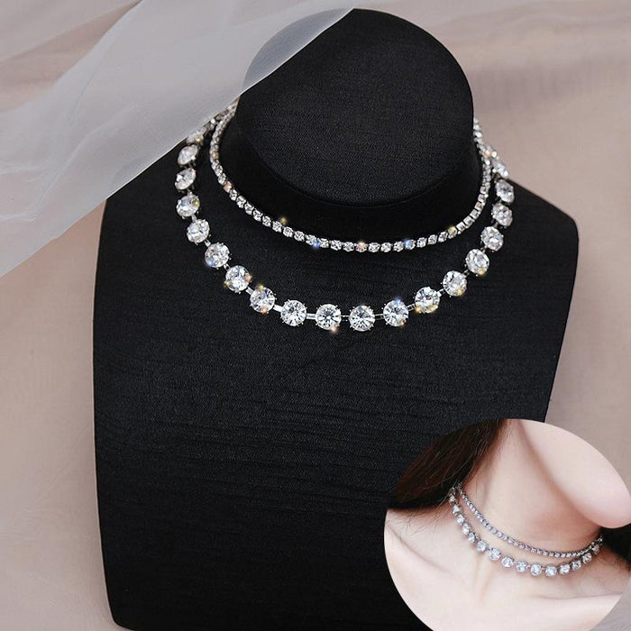 Fashion Feminine Rhinestone Clavicle Chain Necklace